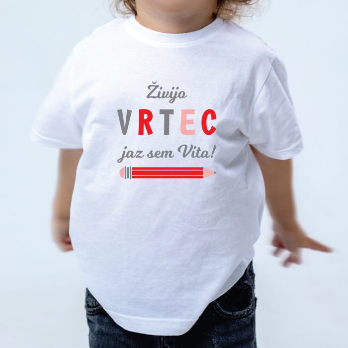 AlineaTisk_majica_pozdravljen_vrtec_ime_rdec