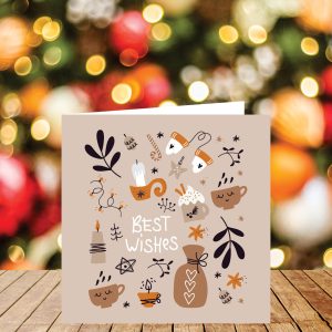 Božično-novoletna voščilnica "Best wishes"