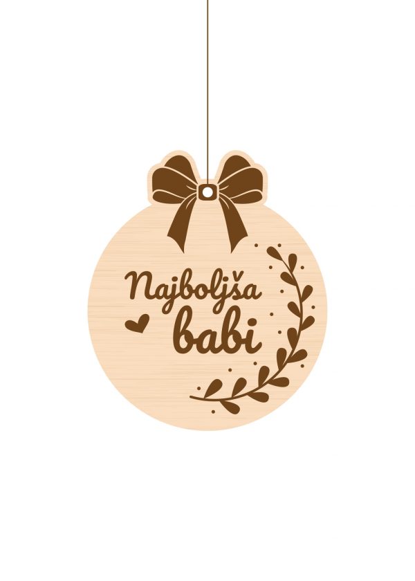 Božični okrasek z napisom - Image 2