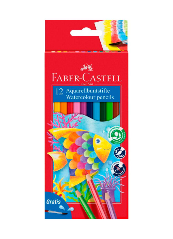 Barvice FABER-CASTELL aqua + čopič 12/1