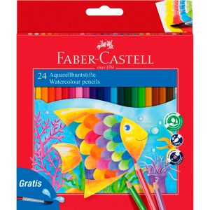 Barvice FABER-CASTELL aqua + čopič 24/1