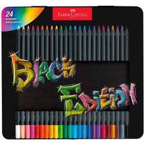 Barvice Faber-Castell, black edition 24 kovina