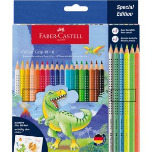 Barvice Faber-Castell, grip dino 18+6