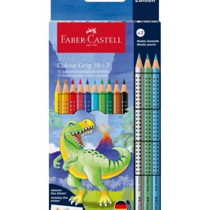 Barvice FABER-CASTELL, grip dino 10+3