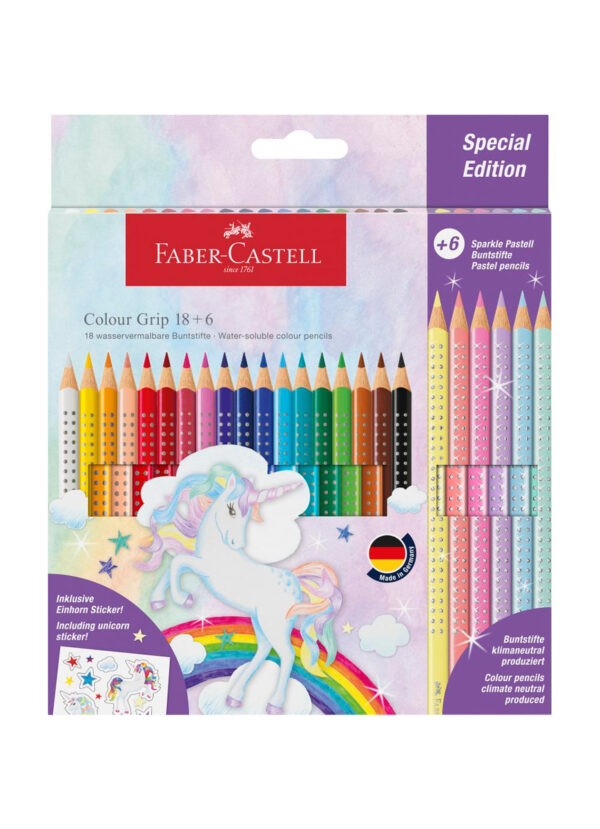 Barvice Faber-Castell, grip unicorn 18+6