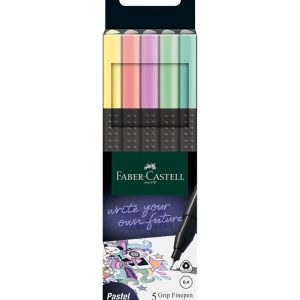 Marker Finepen grip Faber-Castell pastel 5/1