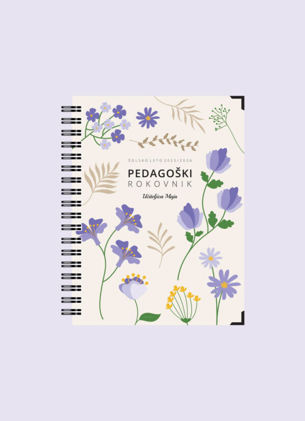 Pedagoški rokovnik 2025/2026 - vijolične rožice - Image 2