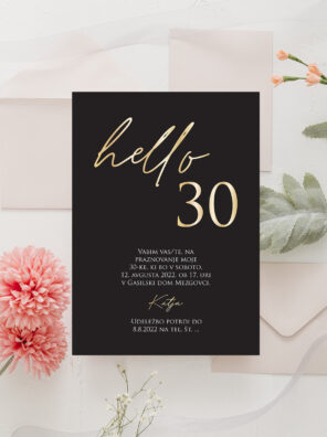 Vabilo za 30 let - hello 30