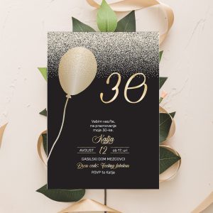 Vabilo za 30 let - balon